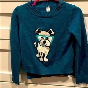Girls puppy sweater
